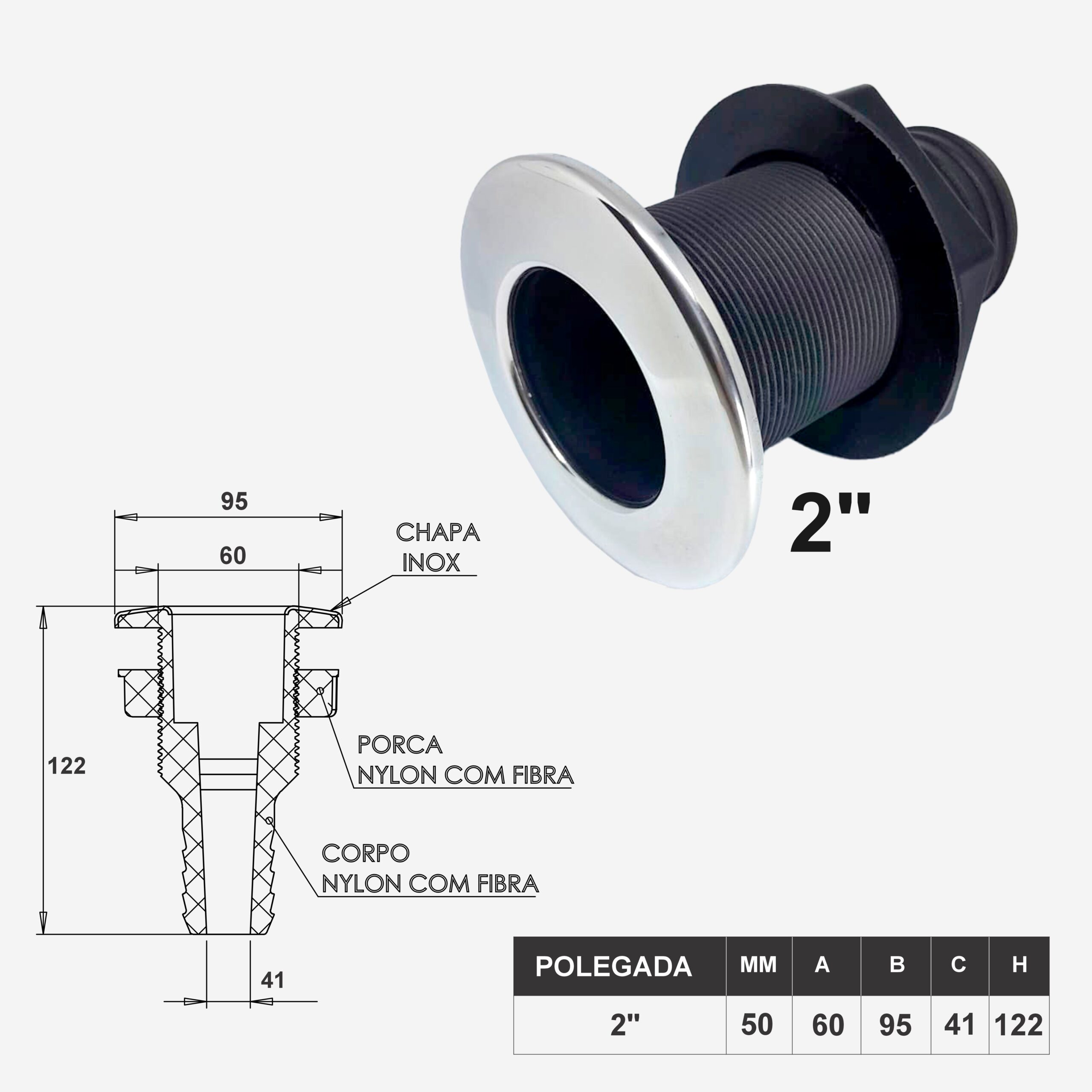 SAÍDA DE ÁGUA 2″